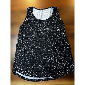Staccato‎ Black Polka Dot Sleeveless Tank Top Casual Blouse
